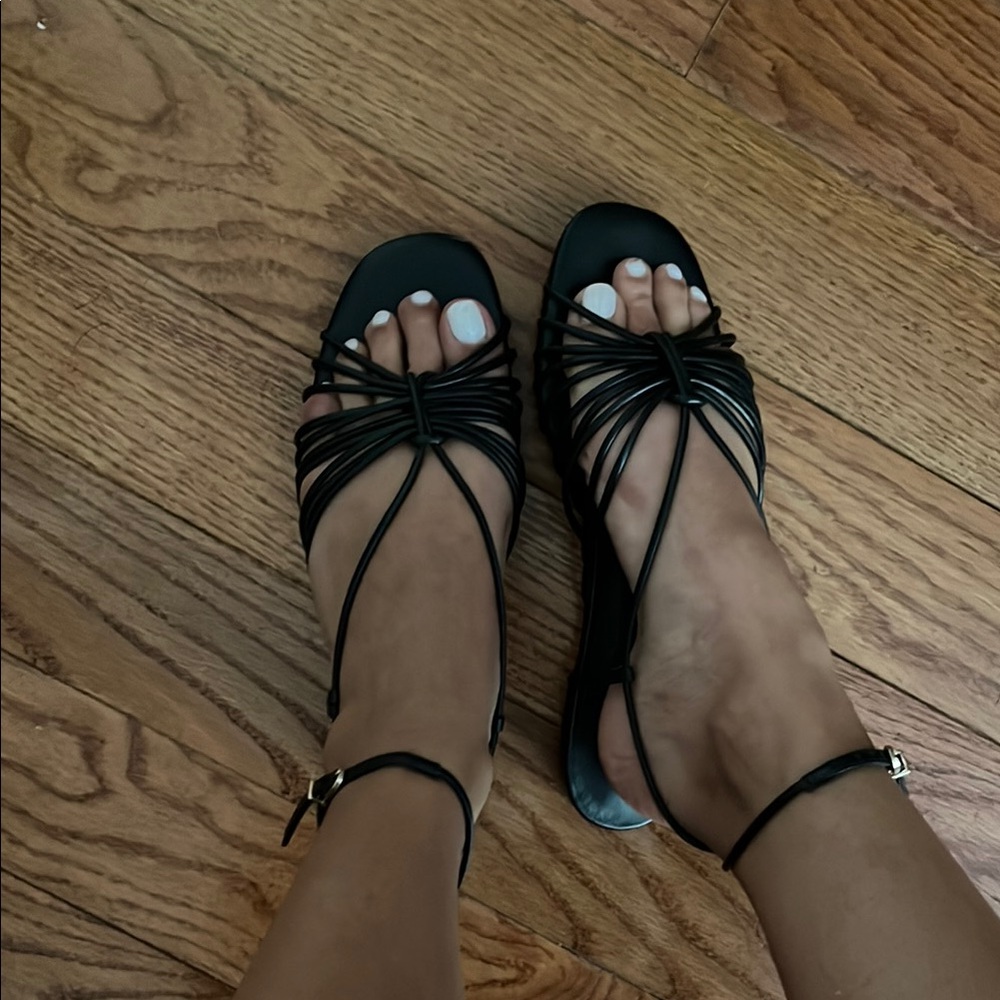 Anthropologie Black Minimalist Sandals - Picture 5 of 5